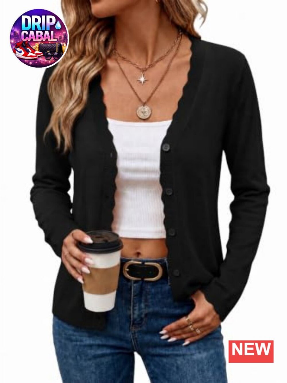 Lightweight Button Down Cardigan Sweater for Women V Neck Long Sleeve